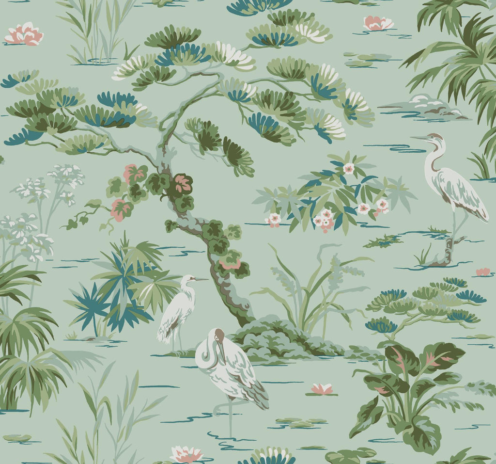 Ronald Redding Designs Bridgewater Green Wallpaper