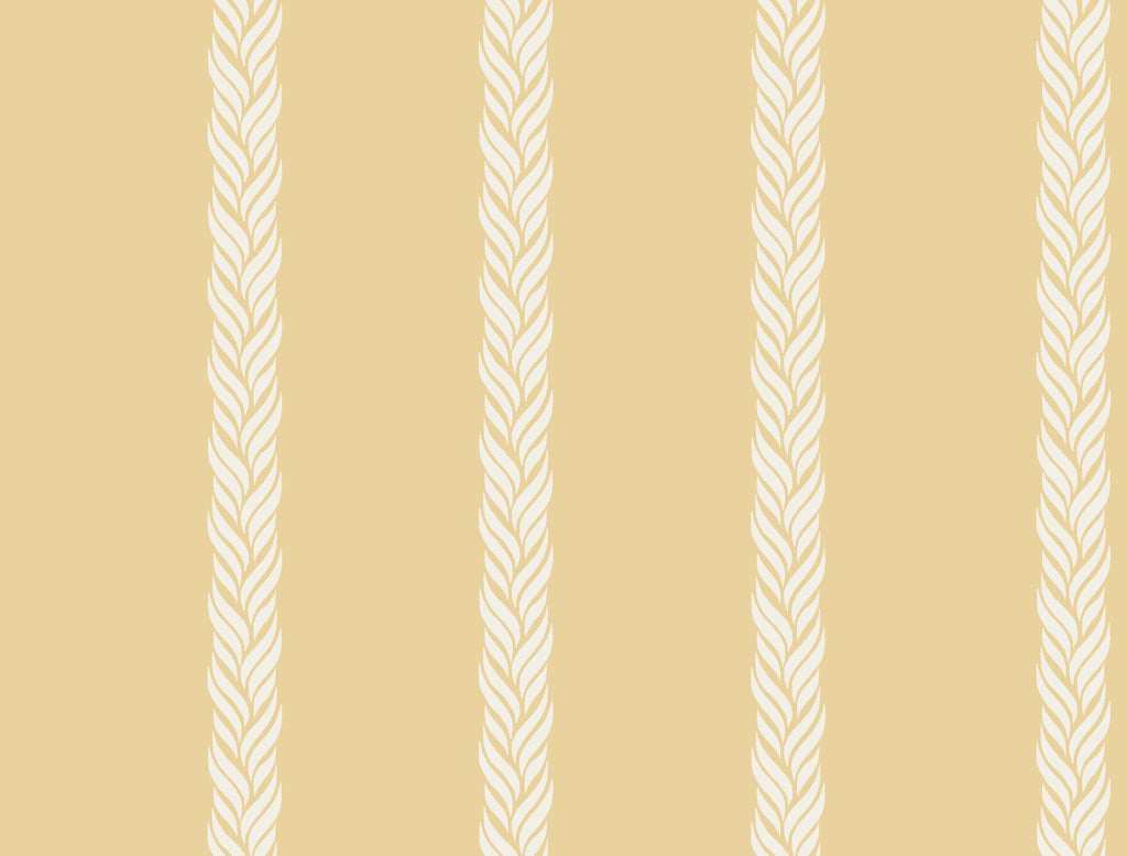 Ronald Redding Designs Braided Stripe Yellow Wallpaper