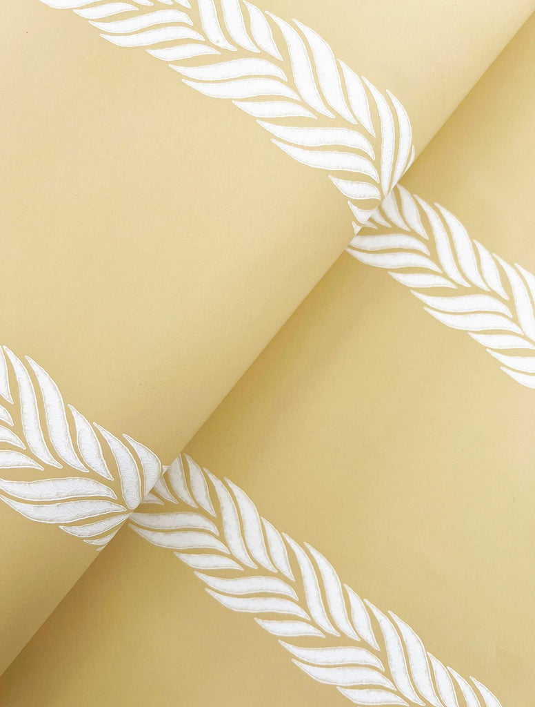 Ronald Redding Designs Braided Stripe Yellow Wallpaper