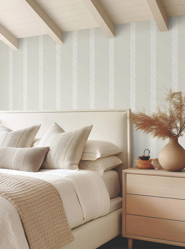 Ronald Redding Designs Braided Stripe Brown Wallpaper