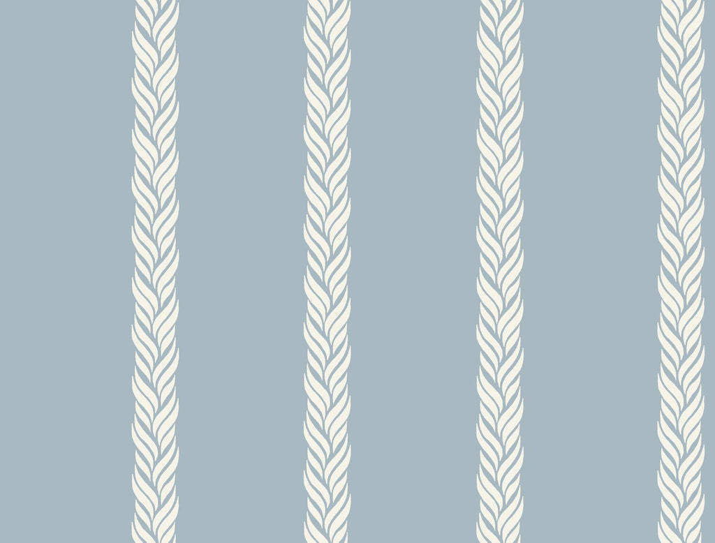 Ronald Redding Designs Braided Stripe Blue Wallpaper