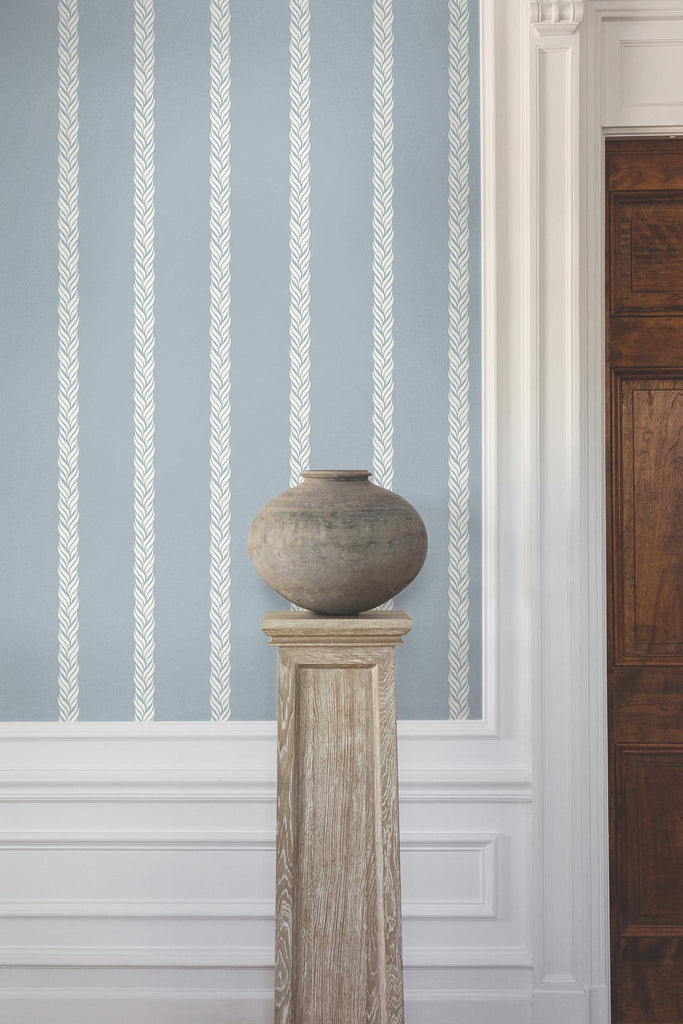 Ronald Redding Designs Braided Stripe Blue Wallpaper