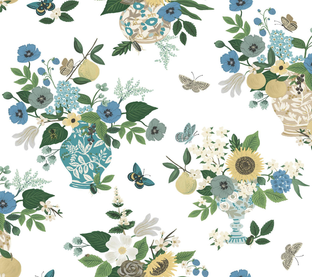 Rifle Paper Co. Flower Studies Blue Wallpaper