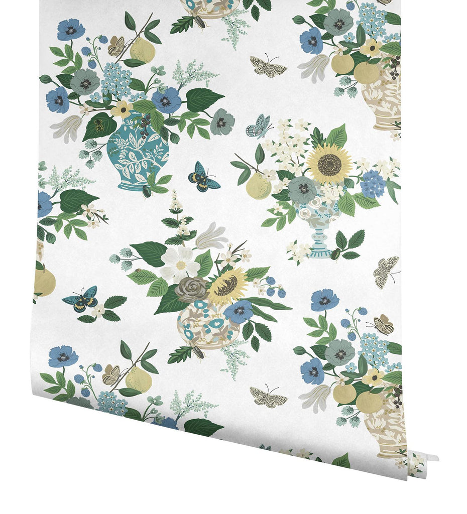 Rifle Paper Co. Flower Studies Blue Wallpaper