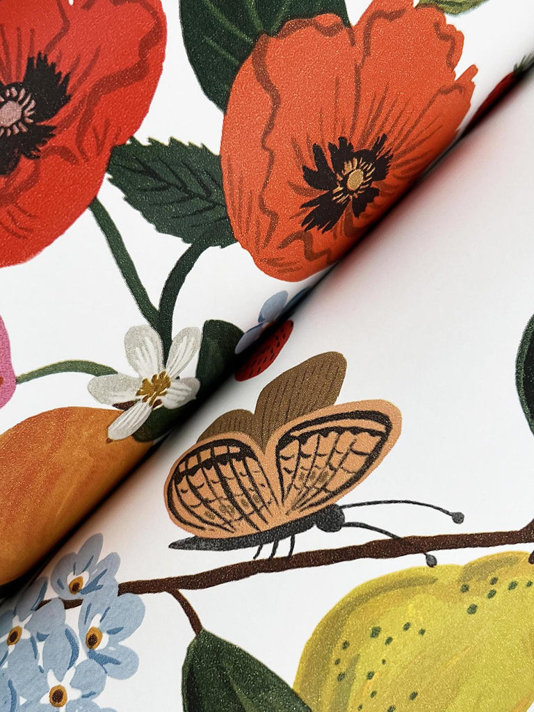 Rifle Paper Co. Flower Studies Red Wallpaper