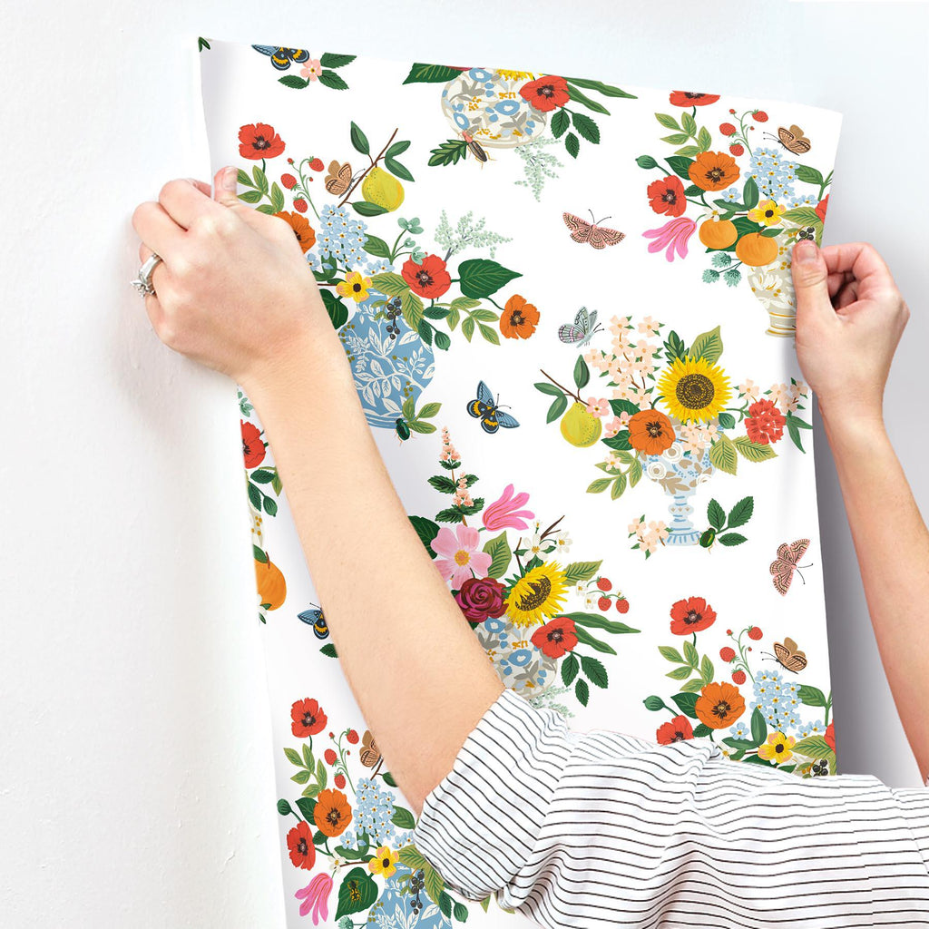 Rifle Paper Co. Flower Studies Red Wallpaper