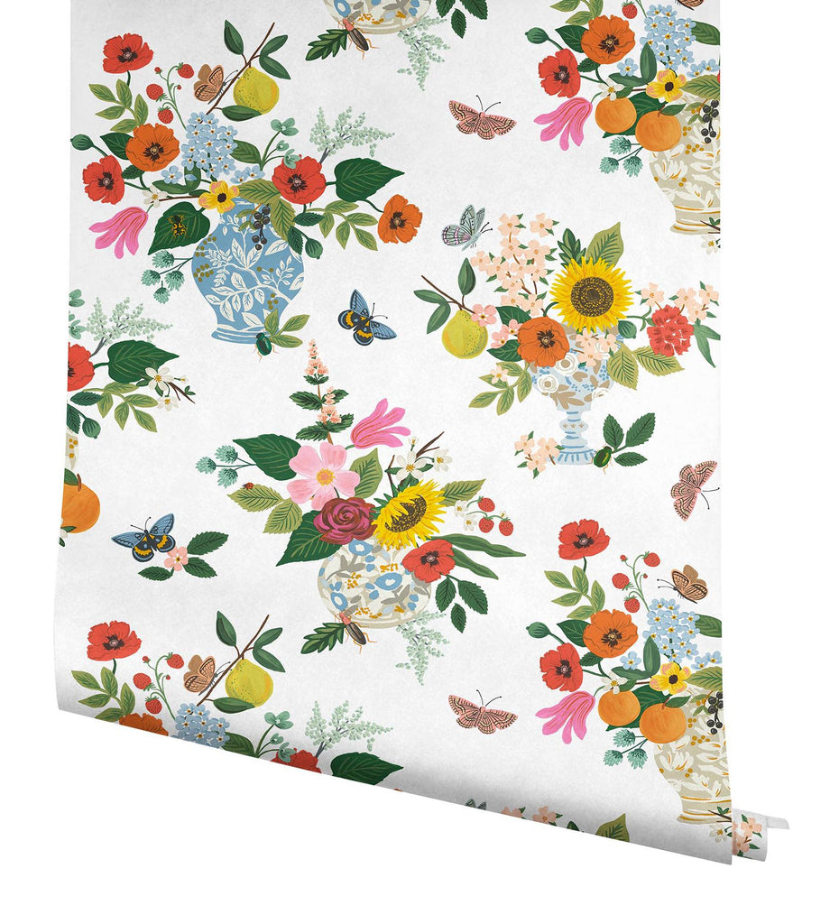 Rifle Paper Co. Flower Studies Red Wallpaper