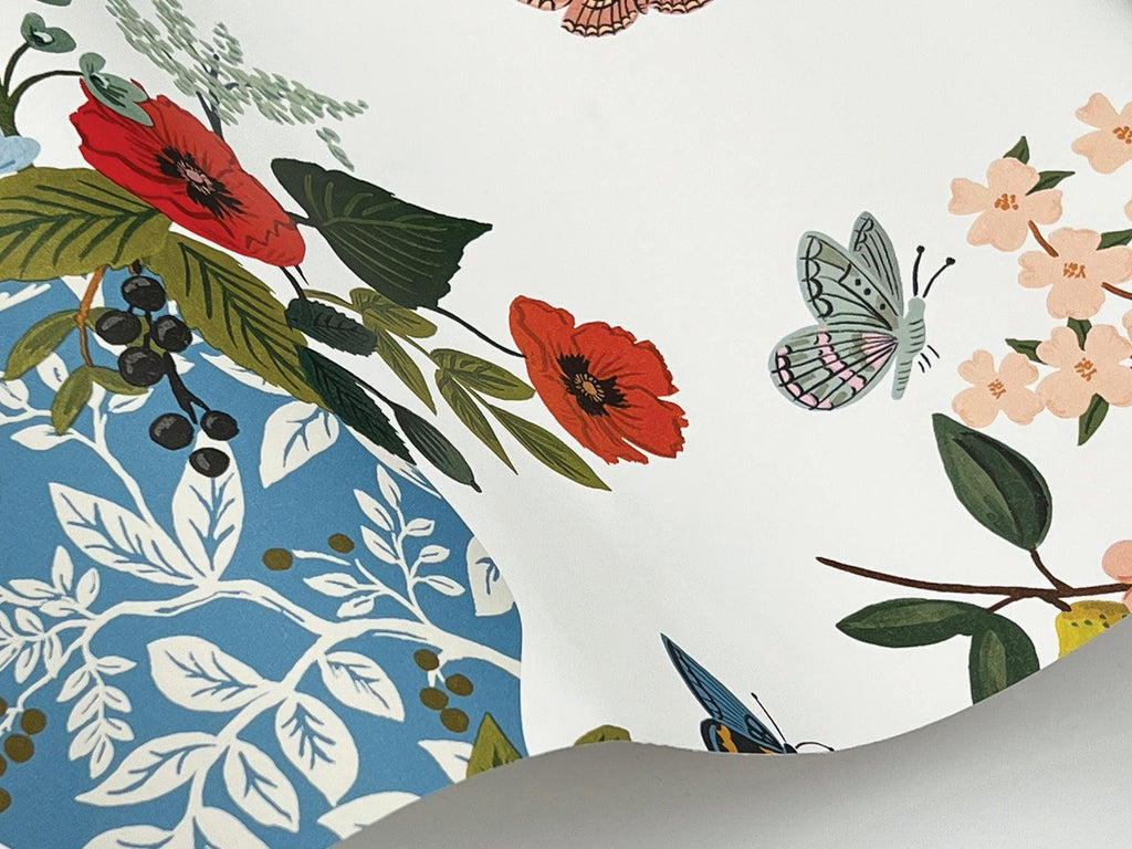 Rifle Paper Co. Flower Studies Red Wallpaper