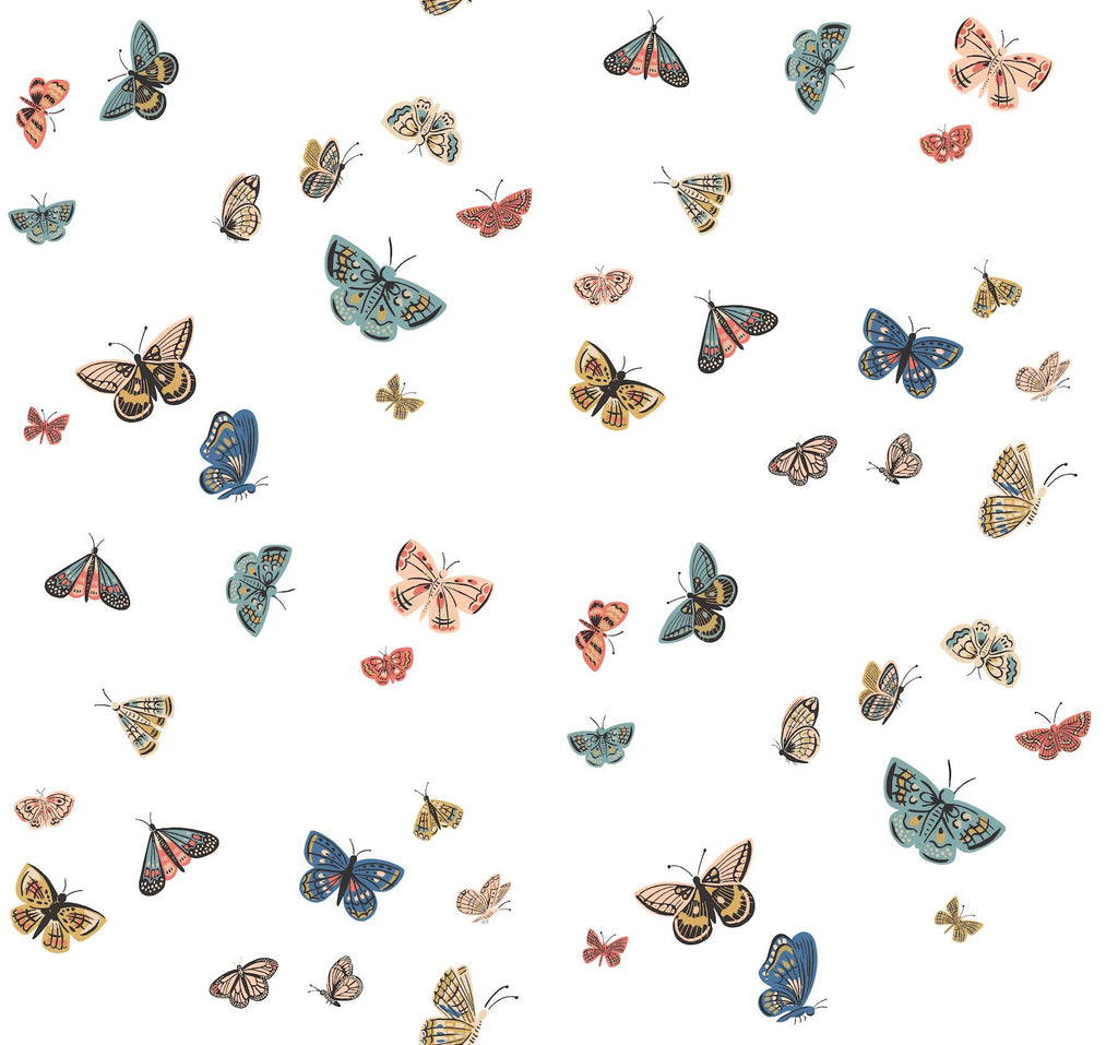 Rifle Paper Co. Butterfly House Blue Wallpaper