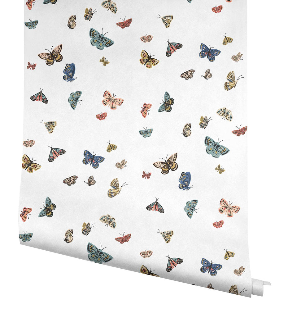 Rifle Paper Co. Butterfly House Blue Wallpaper