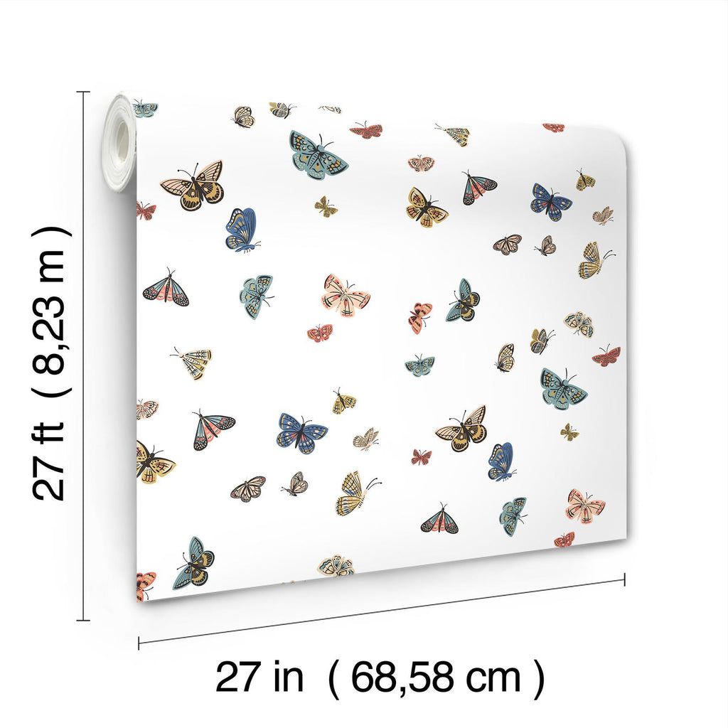 Rifle Paper Co. Butterfly House Blue Wallpaper