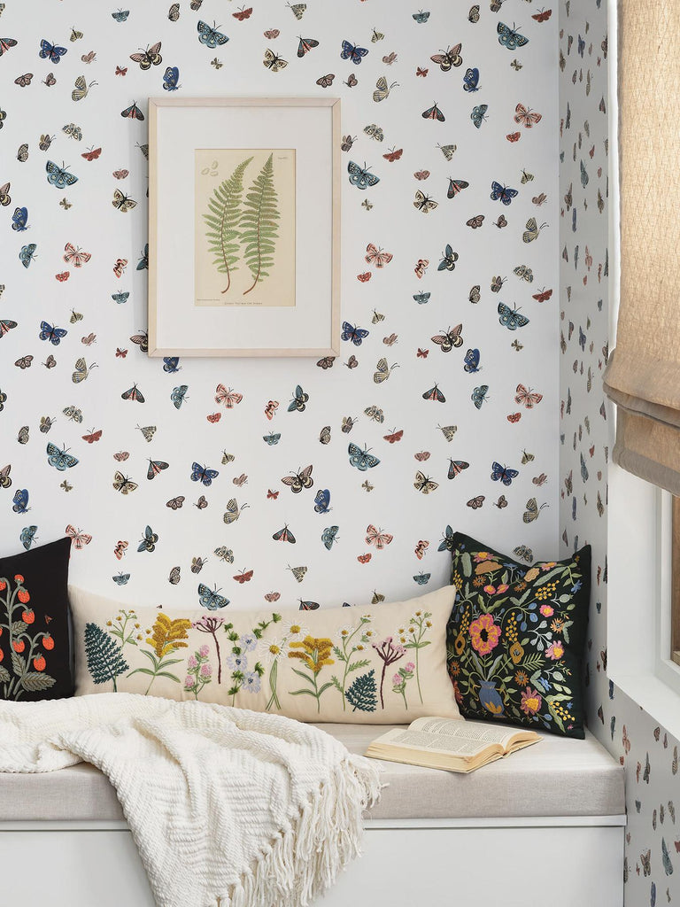 Rifle Paper Co. Butterfly House Blue Wallpaper