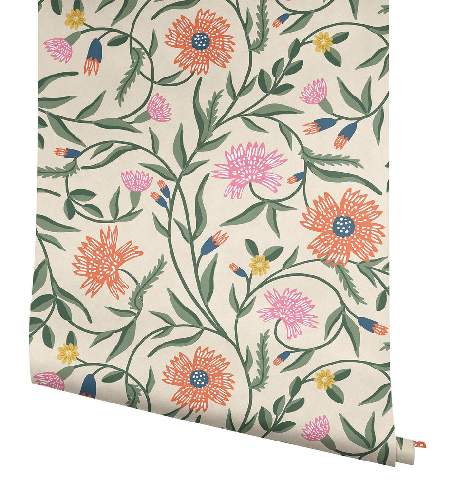 Rifle Paper Co. Aster Orange Wallpaper