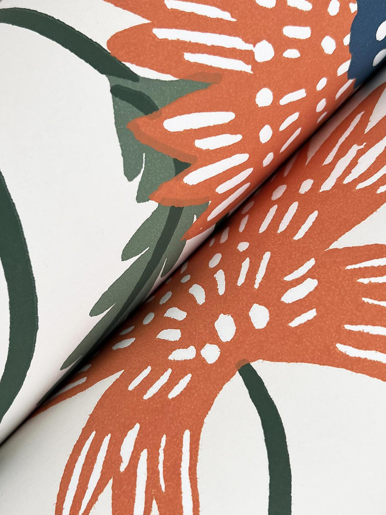 Rifle Paper Co. Aster Orange Wallpaper