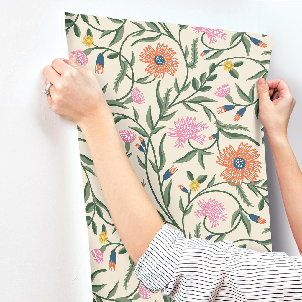 Rifle Paper Co. Aster Orange Wallpaper