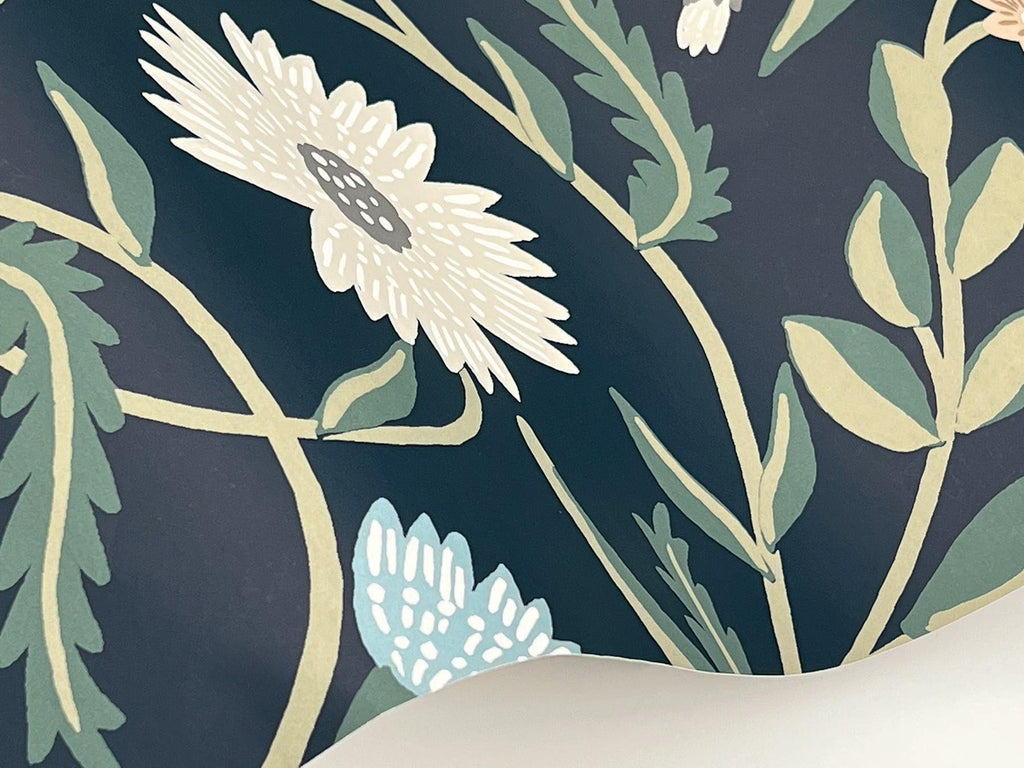 Rifle Paper Co. Aster Blue Wallpaper