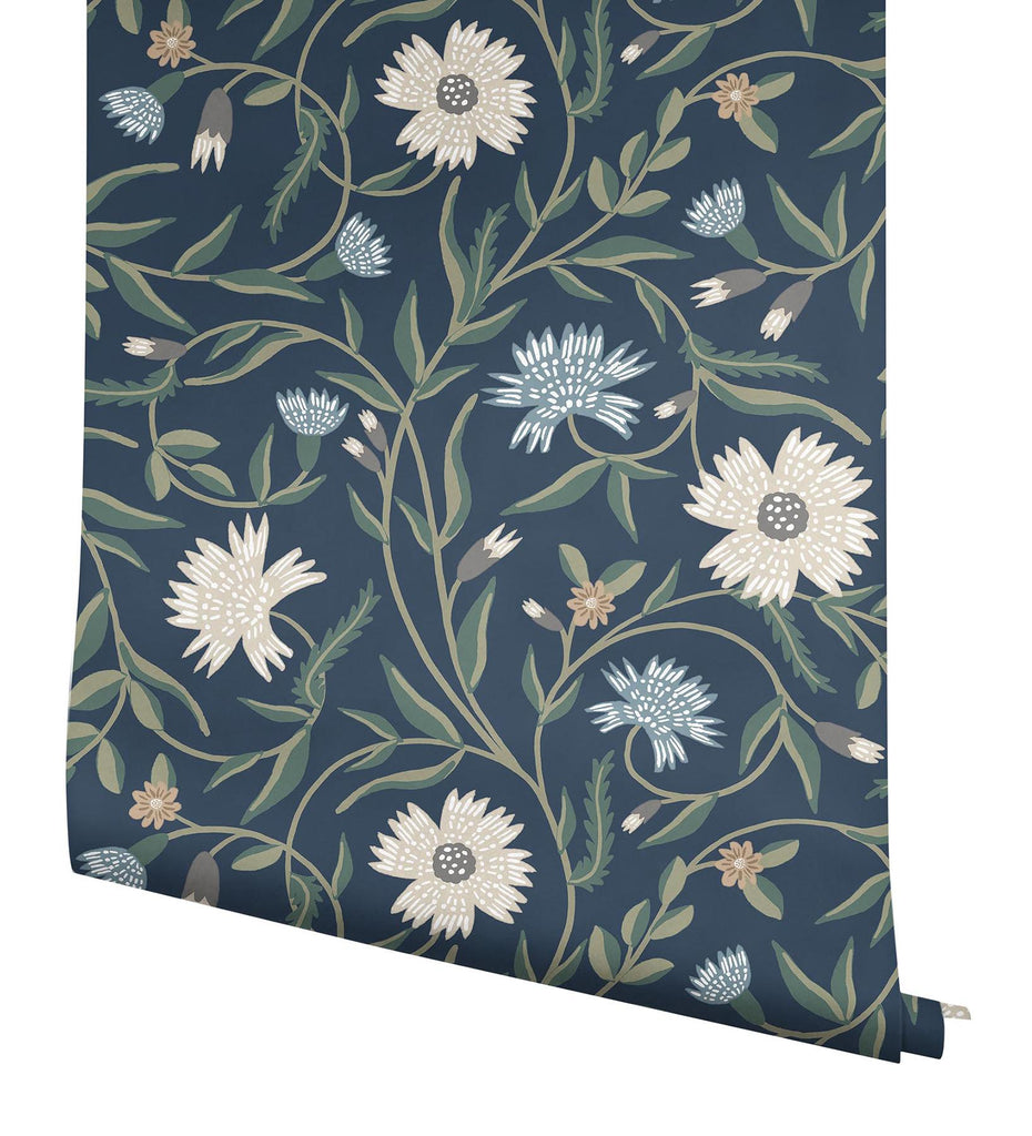 Rifle Paper Co. Aster Blue Wallpaper