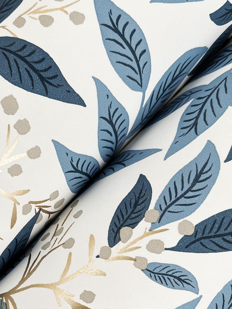 Rifle Paper Co. Willowberry Blue Wallpaper