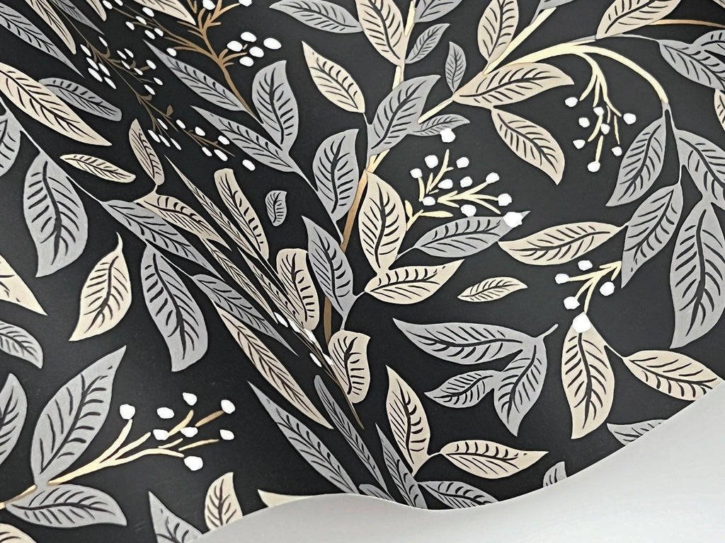 Rifle Paper Co. Willowberry Black Wallpaper