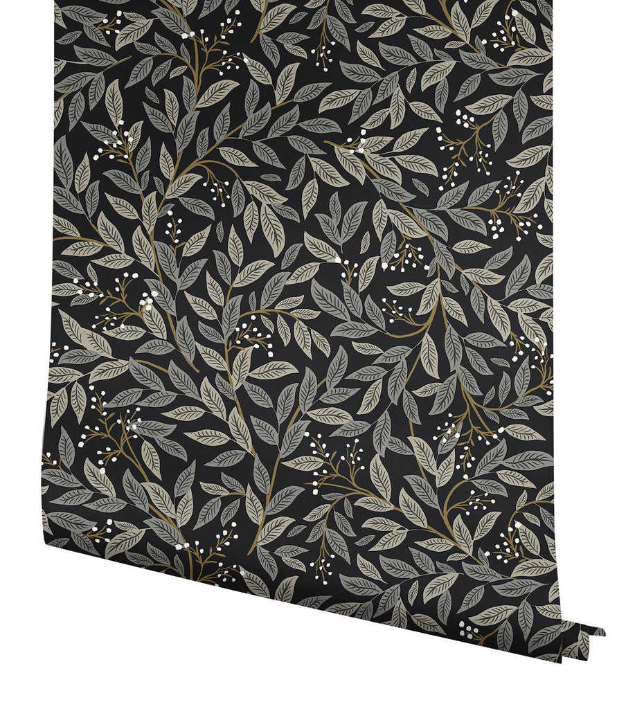 Rifle Paper Co. Willowberry Black Wallpaper