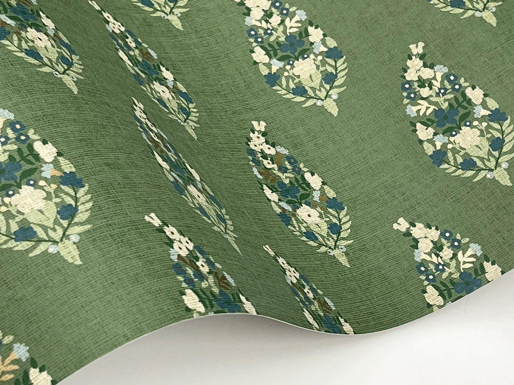 Rifle Paper Co. Paisley Green Wallpaper