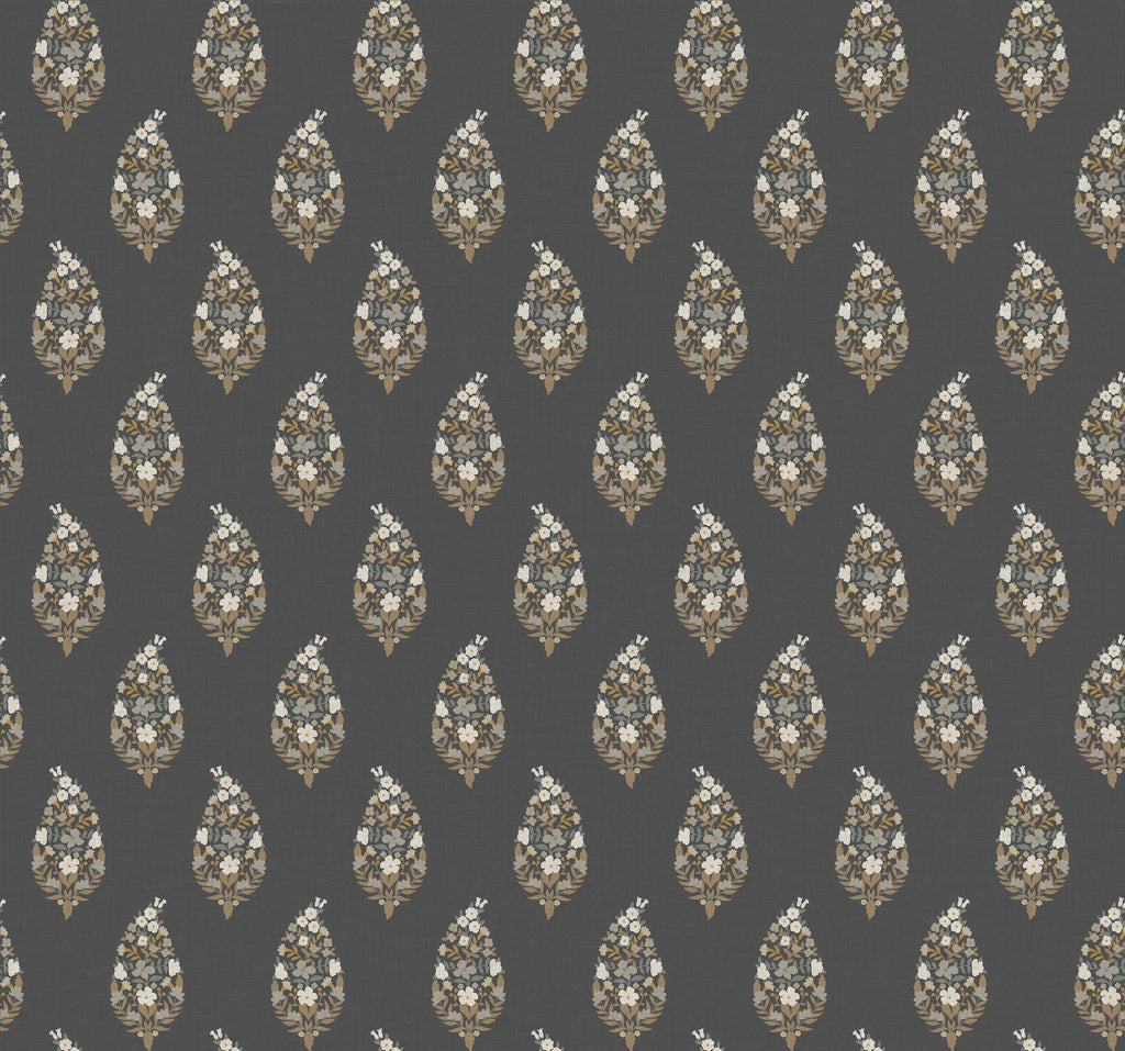 Rifle Paper Co. Paisley Black Wallpaper