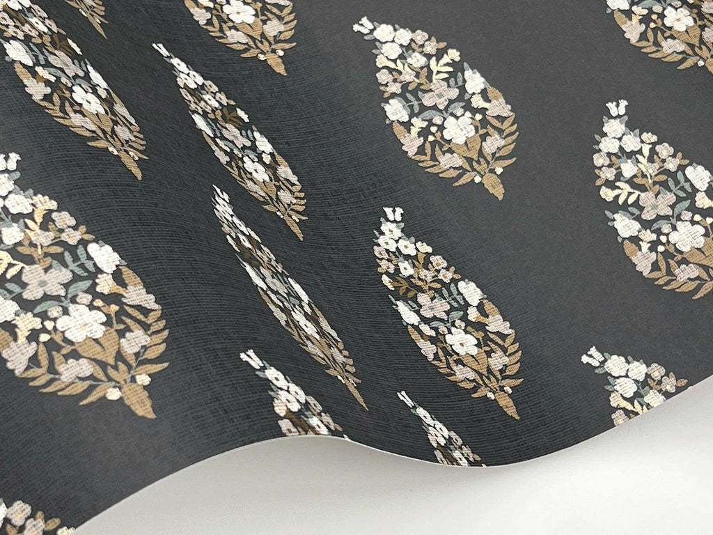 Rifle Paper Co. Paisley Black Wallpaper