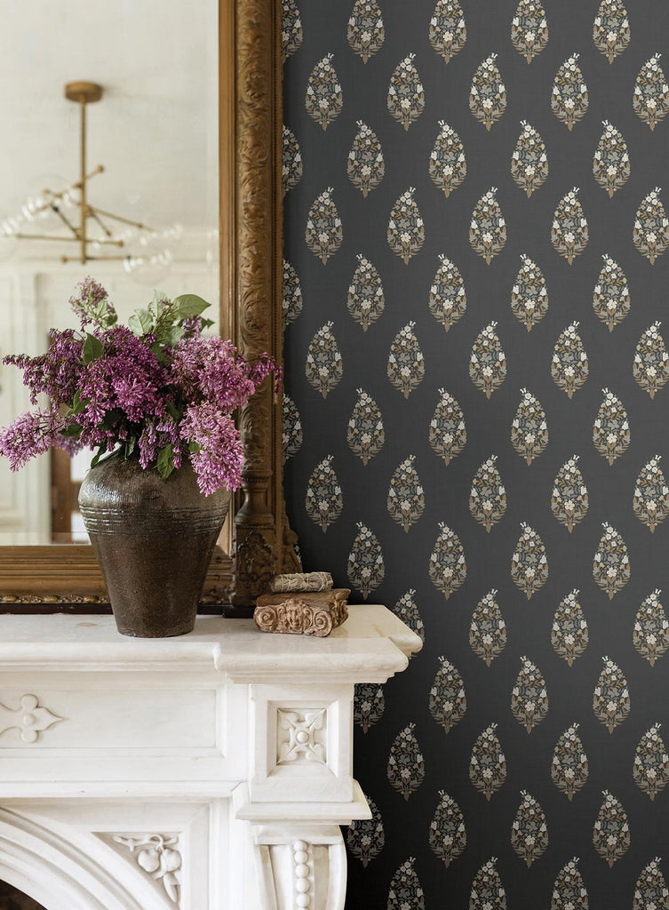 Rifle Paper Co. Paisley Black Wallpaper