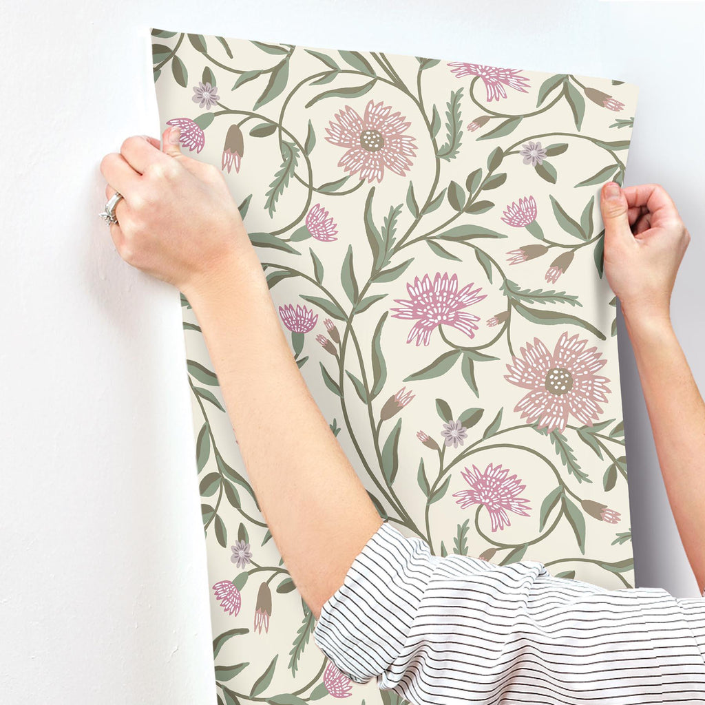 Rifle Paper Co. Aster Purple Wallpaper