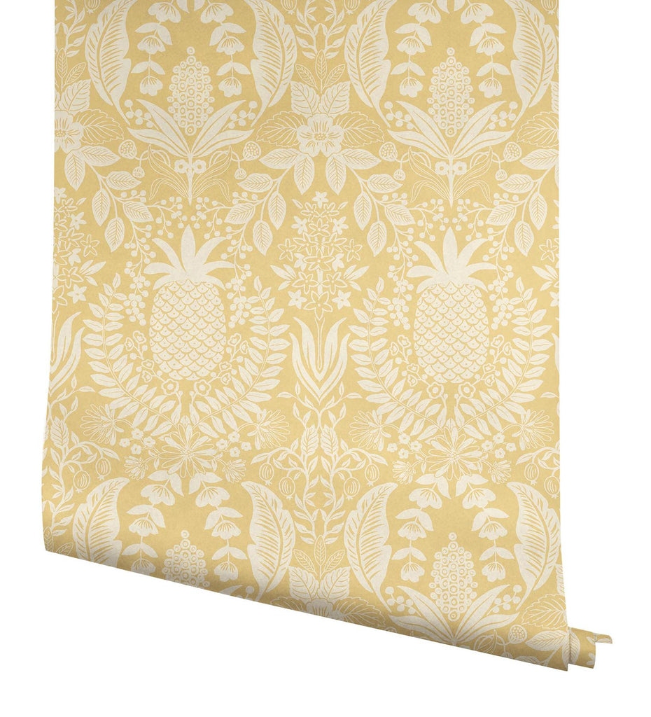 Rifle Paper Co. Pineapple Damask Yellow Wallpaper