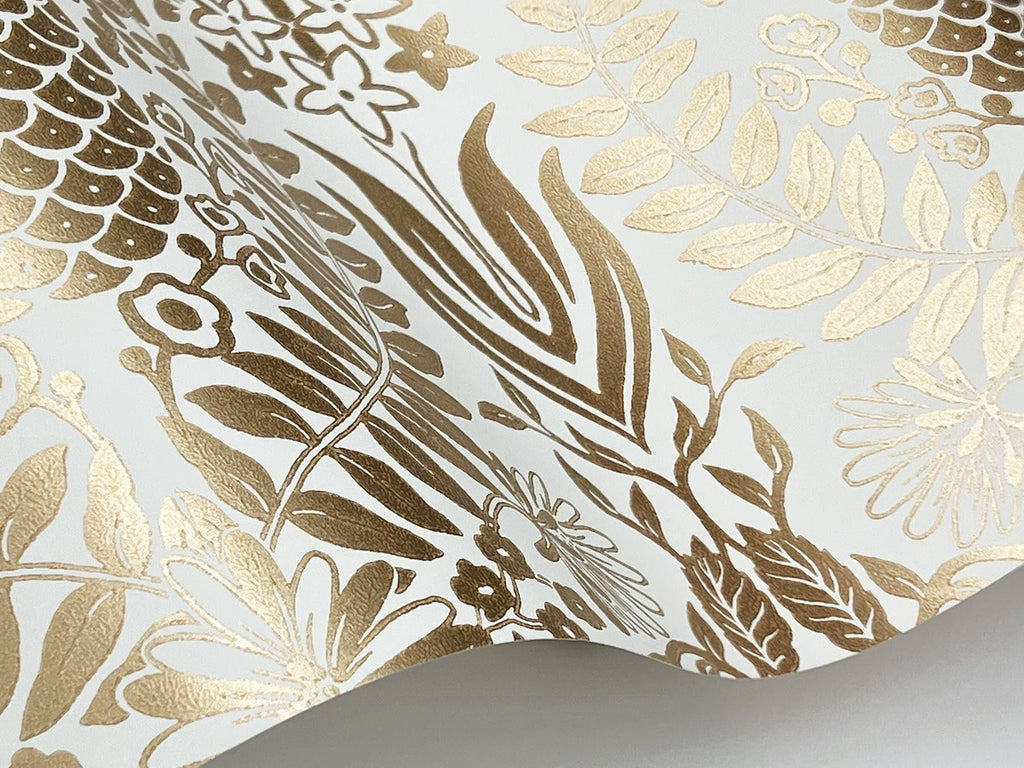 Rifle Paper Co. Pineapple Damask Metallic Wallpaper