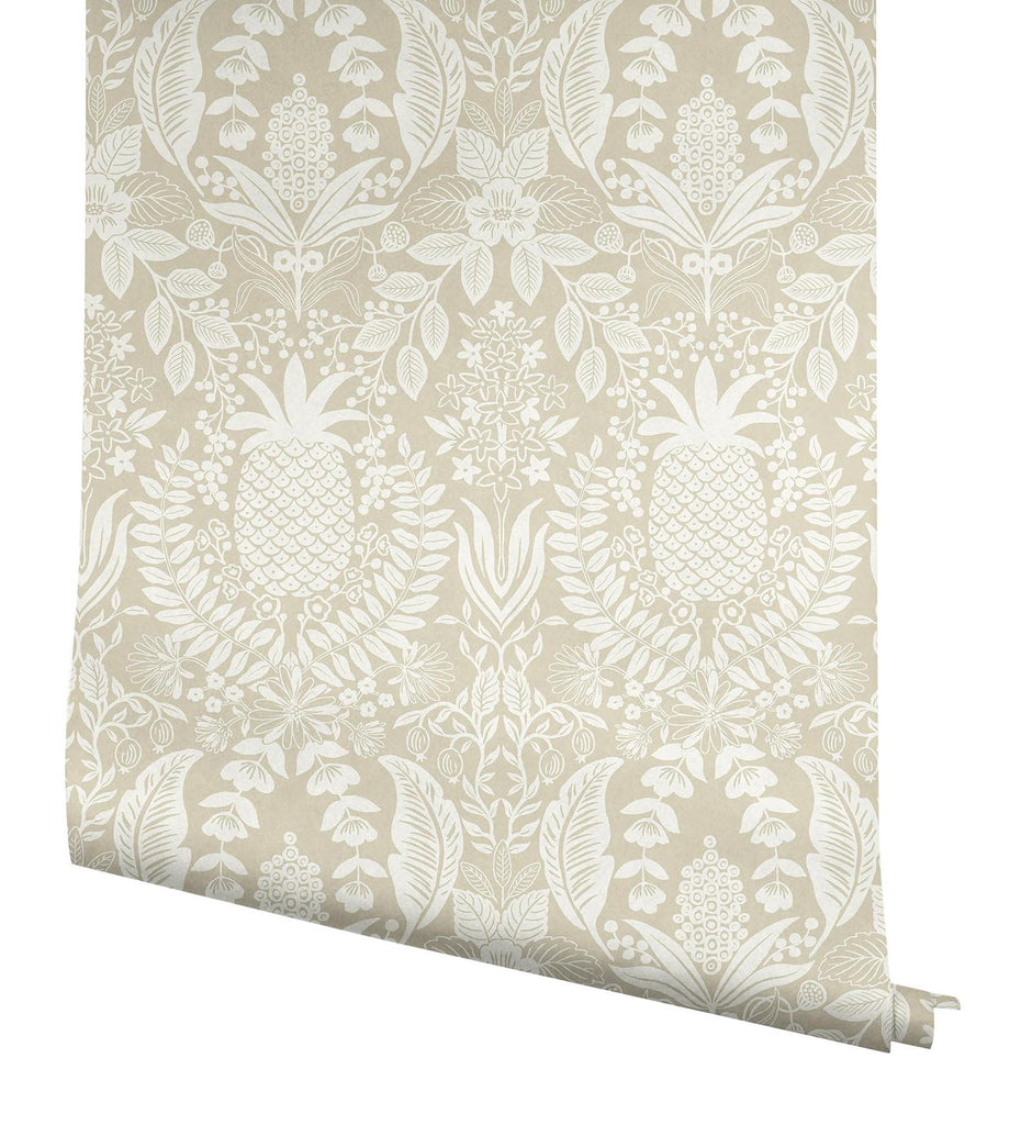 Rifle Paper Co. Pineapple Damask Beige Wallpaper