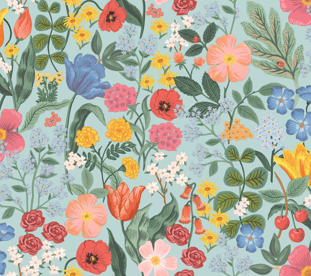 Rifle Paper Co. Blossom Blue Wallpaper