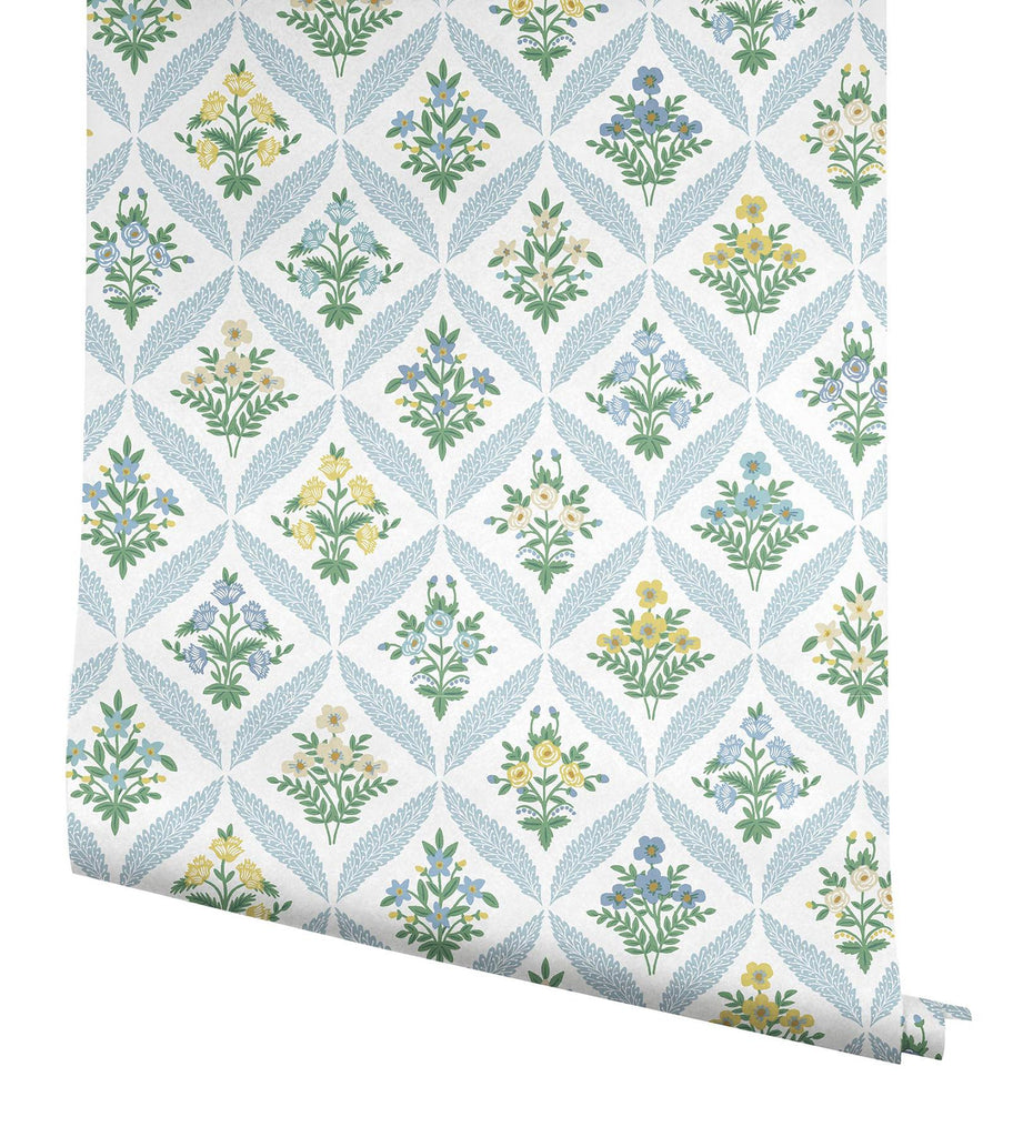 Rifle Paper Co. Estee Garden Blue Wallpaper