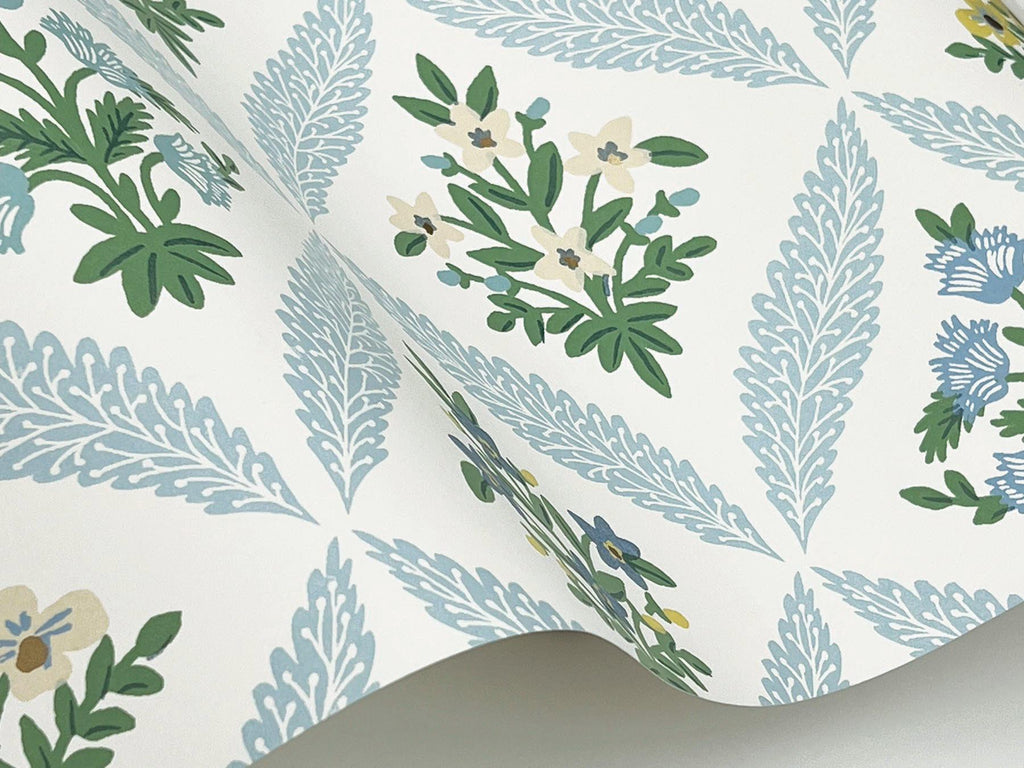 Rifle Paper Co. Estee Garden Blue Wallpaper