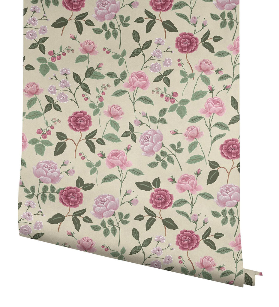 Rifle Paper Co. Roses Pink Wallpaper