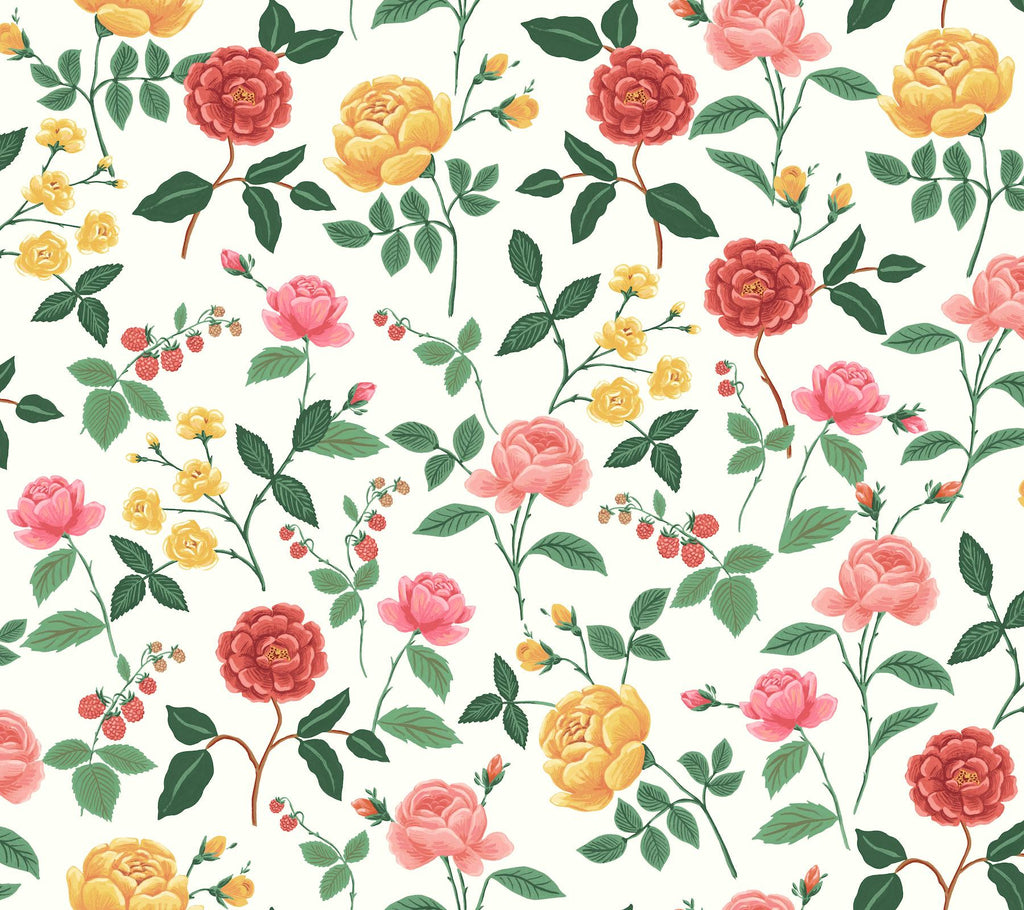 Rifle Paper Co. Roses Red Wallpaper