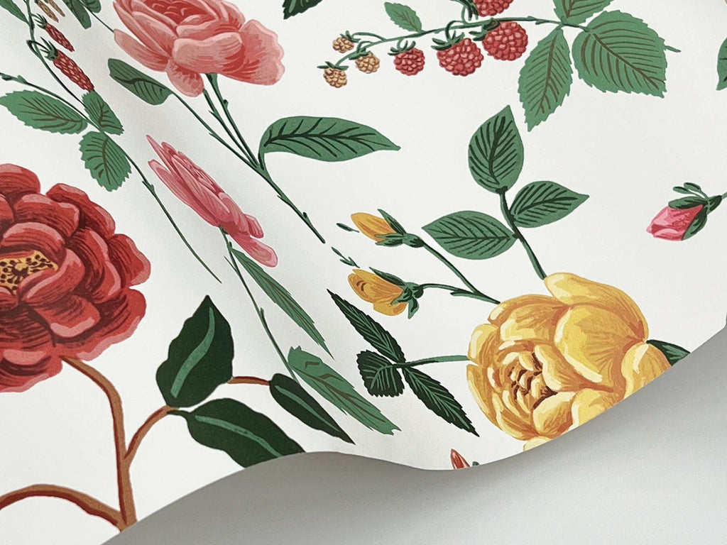 Rifle Paper Co. Roses Red Wallpaper