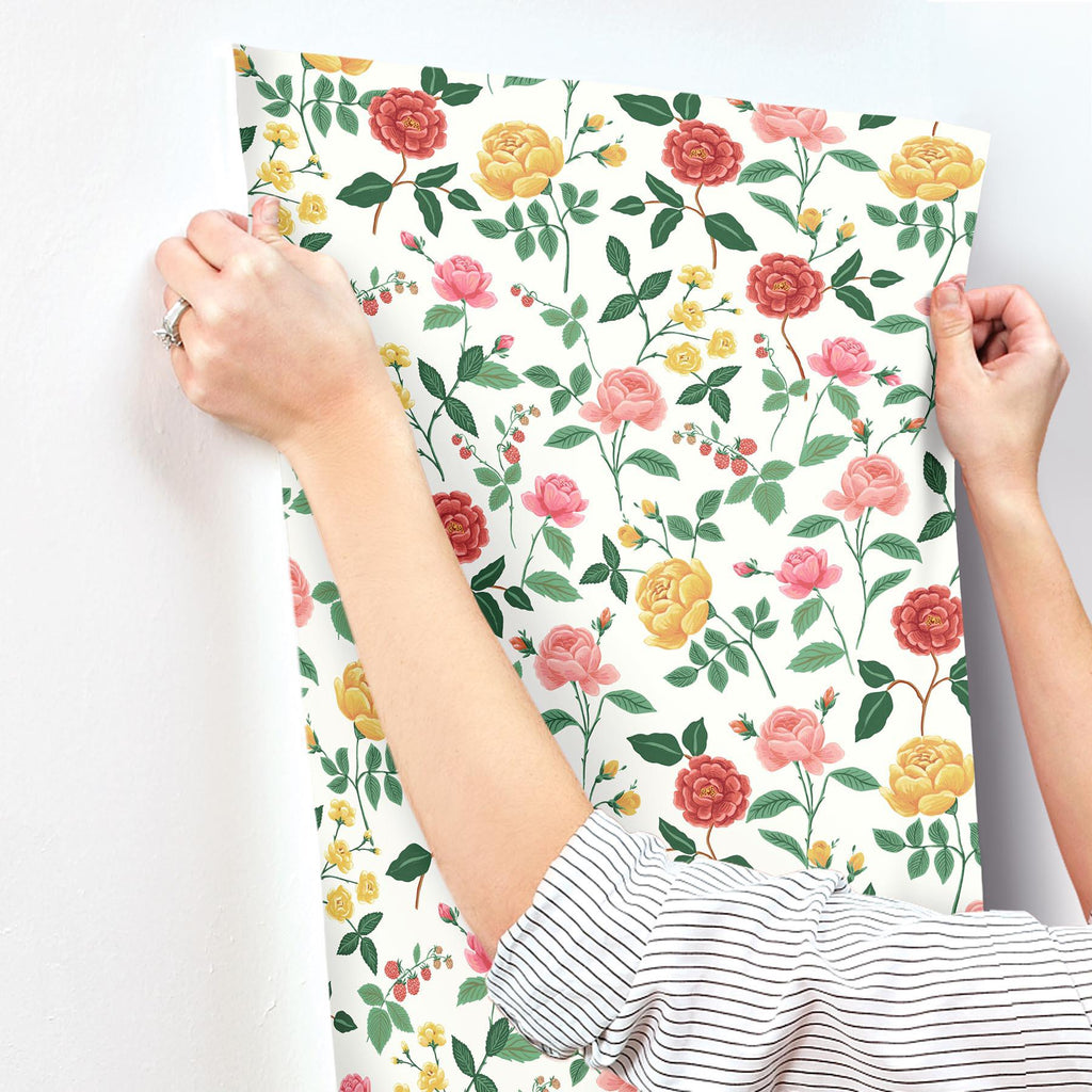 Rifle Paper Co. Roses Red Wallpaper