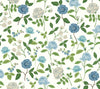 Rifle Paper Co. Roses Blue Wallpaper