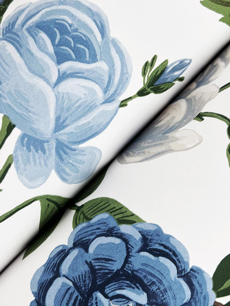 Rifle Paper Co. Roses Blue Wallpaper