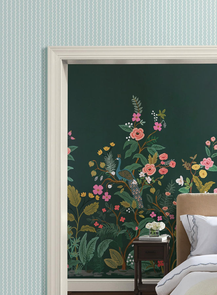 Rifle Paper Co. Rickrack Blue Wallpaper