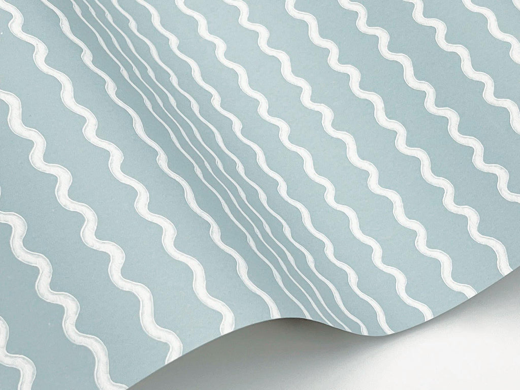 Rifle Paper Co. Rickrack Blue Wallpaper