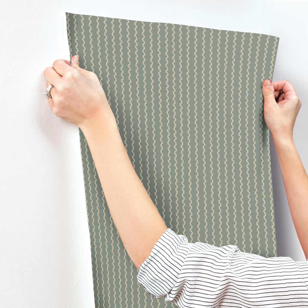 Rifle Paper Co. Rickrack Green Wallpaper