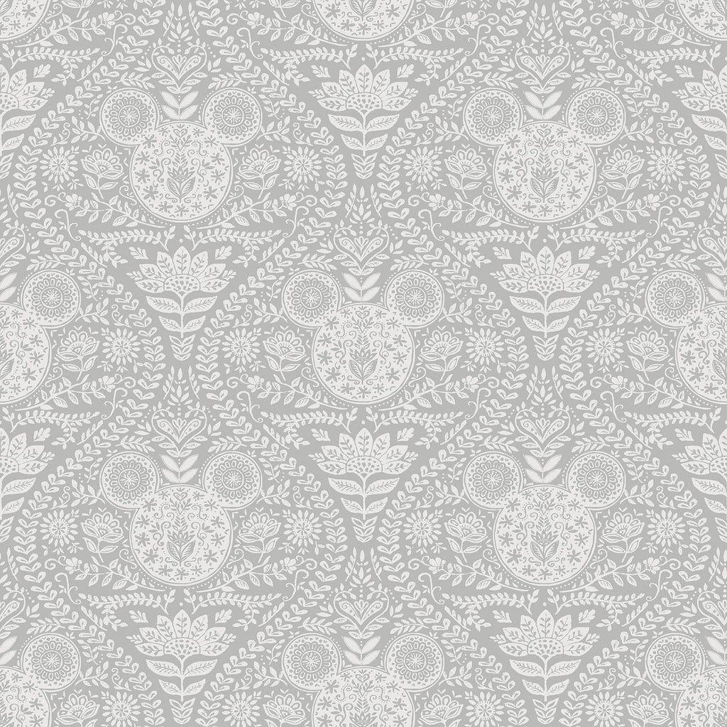 RoomMates Disney Mickey Peel and Stick Grey Wallpaper