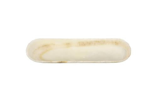 Phillips Collection Aragonite Canoe White Bowl