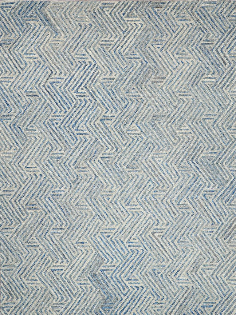 Exquisite Rugs Naturals Handmade Hand-tufted New Zealand Wool on Canvas 6783 Blue/Ivory 8' x 10' Area Rug