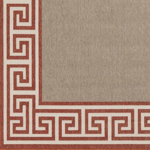 Surya Alfresco ALF-9628 Brick Red Light Beige 2'5" x 11'10" Rug