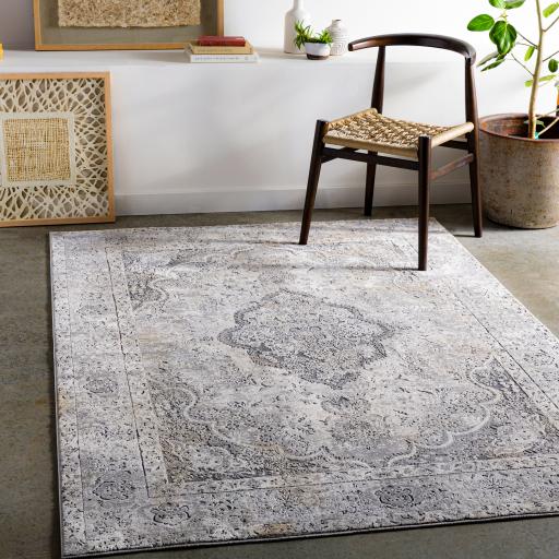 Surya Aisha AIS-2319 Charcoal Gray 2'7" x 5' Rug