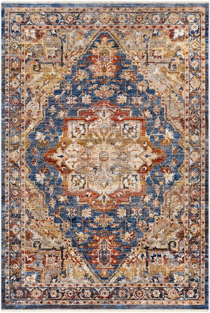 Surya Ephesians EPC-2337 Brick Red Dark Blue 2' x 2'11" Rug